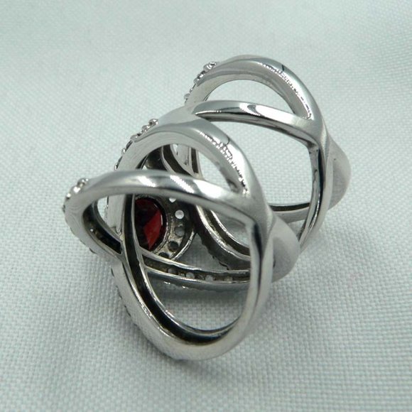 Sz 5 Genuine Mozambique Garnet Ring NWOT - Picture 4 of 5